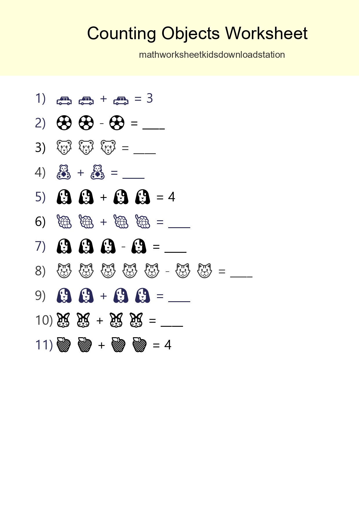 Learn Counting With Pictures Worksheet (Pre-K) - Part 234