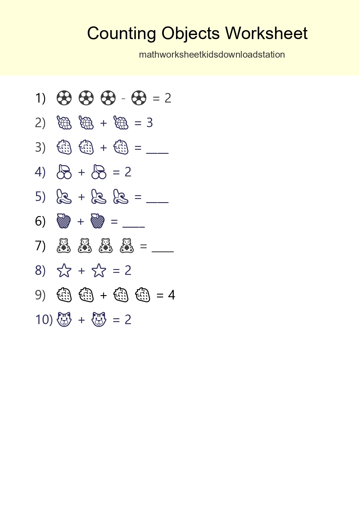 Pre-K Count The Objects Worksheet - Part 124