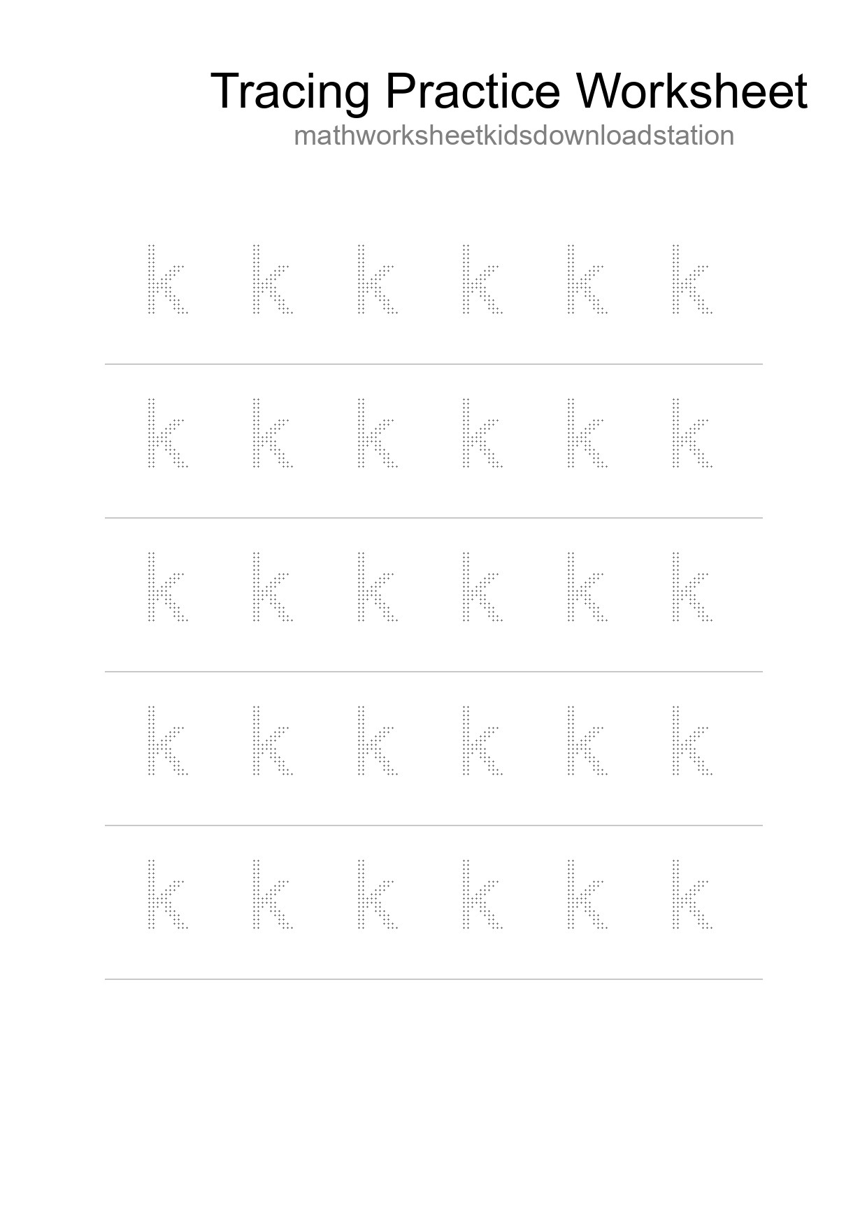 Printable Tracing Worksheet For Kids - Part 10