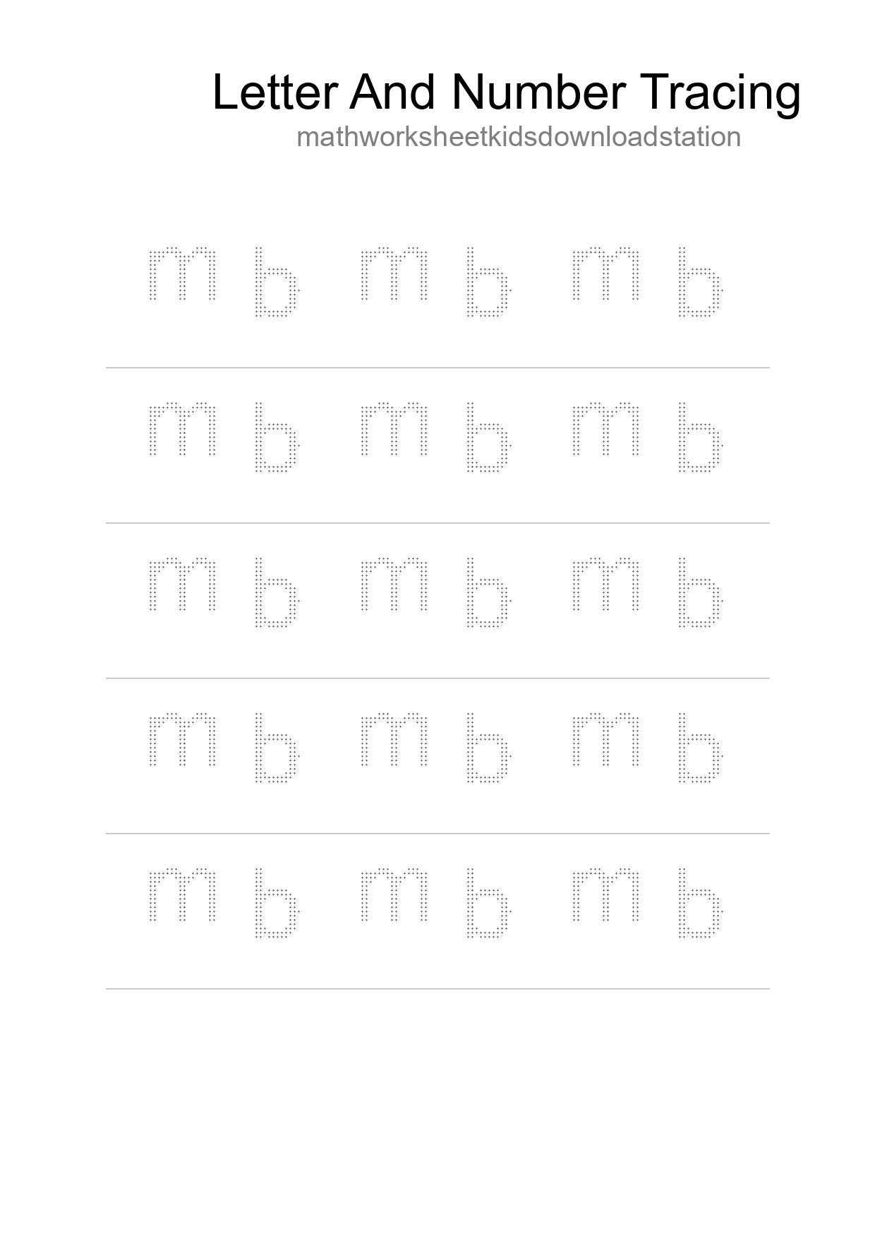 Printable Tracing Worksheet For Kids - Part 153