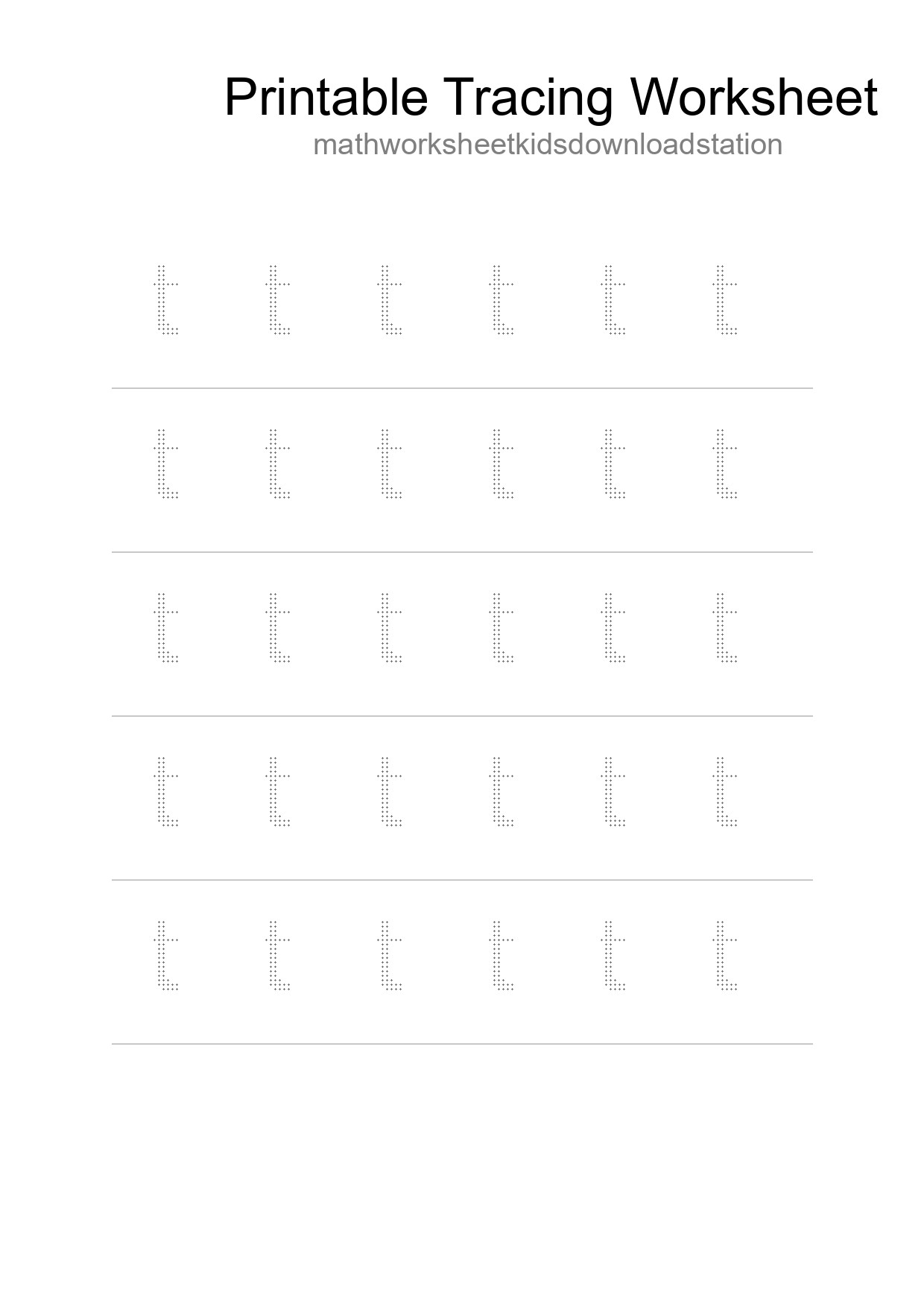 Printable Tracing Worksheet For Kids - Part 197