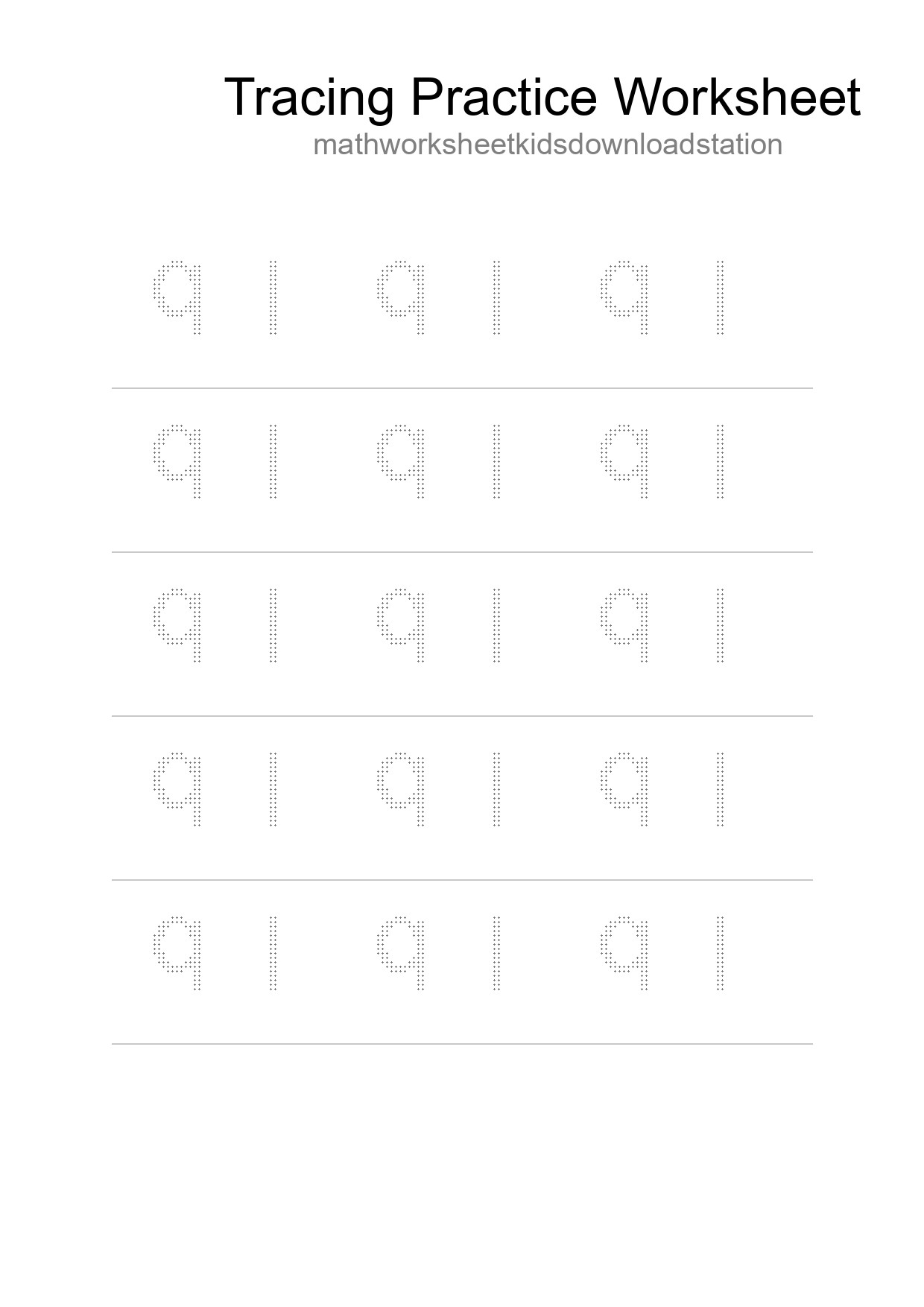 Printable Tracing Worksheet For Kids - Part 21