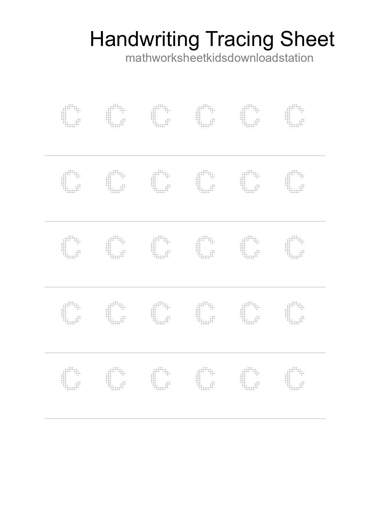 Printable Tracing Worksheet For Kids - Part 219