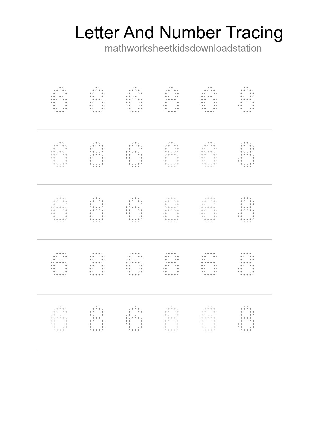 Printable Tracing Worksheet For Kids - Part 43