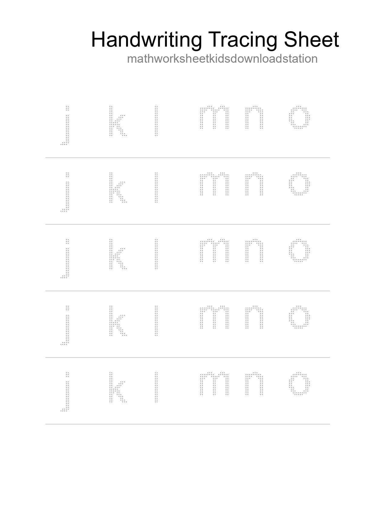 Printable Tracing Worksheet For Kids - Part 54