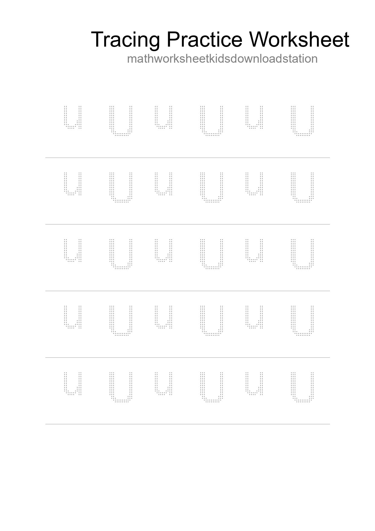 Printable Tracing Worksheet For Kids - Part 76